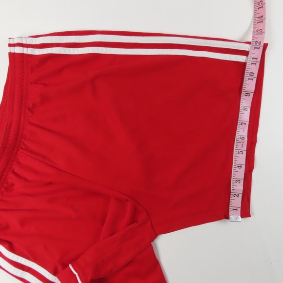 Adidas Boys Shorts Size Large Elastic Waist Red Running Activewear Gym Training - Picture 7 of 11